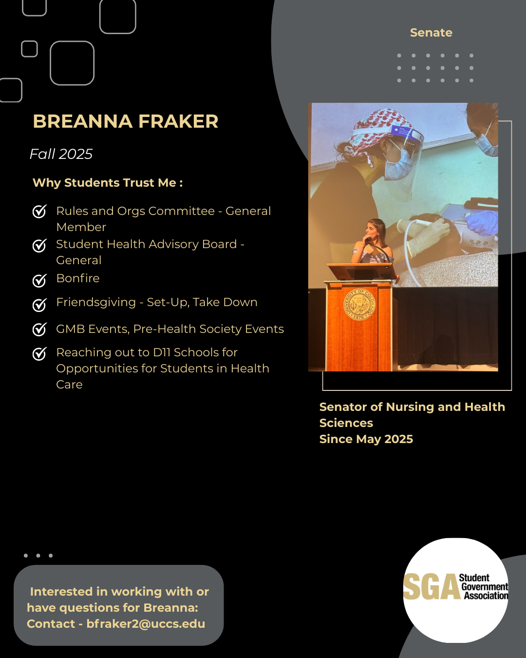 SGA Report for Breanna Fraker