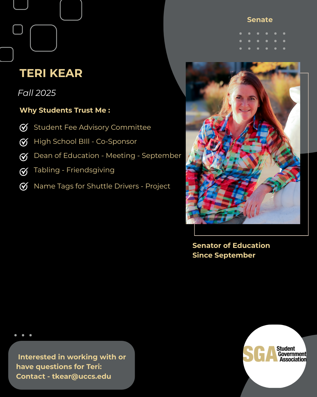 SGA Report for Teri Kear